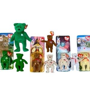 International TY Collectible Bundle + bonus big Erin Bear + Osito & Germania